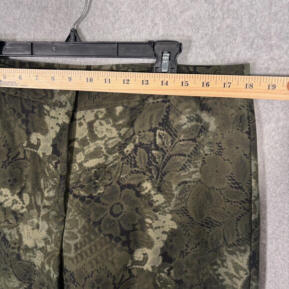 VTG 90s First Option Velvet Pants 16 Floral Lace Forest Hunter Maximalist Luxury - Picture 4 of 10